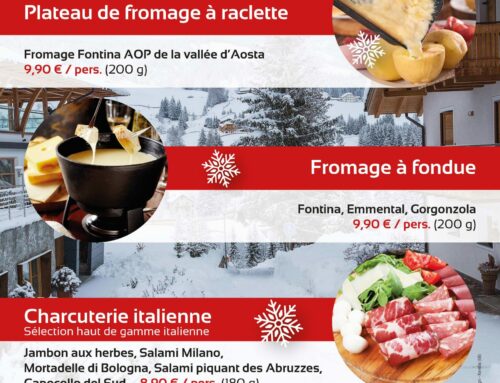 Fromage à raclette ou fondue & charcuterie italienne